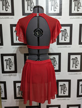 2 two piece with skirt & butterfly sleeves